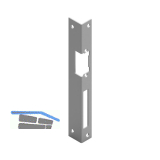 Winkelschlie�blech f�r O & C T�r�ffner, eckig,rechts, 250 x 25 x 2 mm,Stahl grau