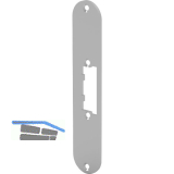 Schlie�blech f. T�r�ffner FGD m. Fallengleitdeckel,kurz rund,172x34x3, Edelstahl