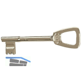 Keilbartschl�ssel EWG, Sperre 240, vernickelt