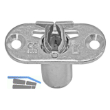 WILKA Schaltschloss 4685, Stulp 24 x 54 mm rund, Stahl verzinkt