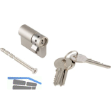 MARCHESI Einbauhalbzylinder H36000 gleichsperrend 30,5 mm vernickelt