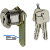 Blechmontagezylinder 19 mm, verschiedensperrend, Messing verchromt