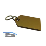 Hotelschl�sselanh�nger - flach, 50 mm, ohne Gummi, Aluminium gold eloxiert