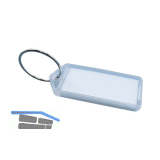 Schl�sselanh�nger - mit Papiereinlage, Kunststoff transparent natur