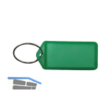 Schl�sselanh�nger - mit Papiereinlage, Kunststoff transparent gr�n