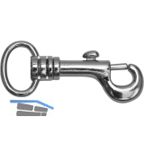 Jeans Haken -,Gr��e 53 m. Federschiebeverschluss und Drehgelenk, Stahl vern.