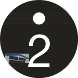 Schl�sselnummer - � 25, Nummer 2, Aluminium schwarz eloxiert