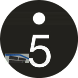 Schl�sselnummer - � 25, Nummer 5, Aluminium schwarz eloxiert