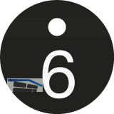 Schl�sselnummer - � 25, Nummer 6, Aluminium schwarz eloxiert
