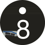 Schl�sselnummer - � 25, Nummer 8, Aluminium schwarz eloxiert