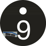 Schl�sselnummer - � 25, Nummer 9, Aluminium schwarz eloxiert