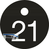 Schl�sselnummer - � 25, Nummer 21, Aluminium schwarz eloxiert