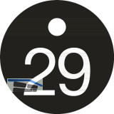 Schl�sselnummer - � 25, Nummer 29, Aluminium schwarz eloxiert