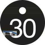 Schl�sselnummer - � 25, Nummer 30, Aluminium schwarz eloxiert