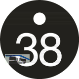Schl�sselnummer - � 25, Nummer 38, Aluminium schwarz eloxiert
