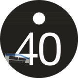 Schl�sselnummer - � 25, Nummer 40, Aluminium schwarz eloxiert