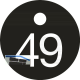 Schl�sselnummer - � 25, Nummer 49, Aluminium schwarz eloxiert