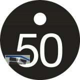 Schl�sselnummer - � 25, Nummer 50, Aluminium schwarz eloxiert