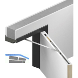 ATHMER T�r�ffnungsbegrenzer Porti f�r Holzt�ren, 610-719 mm, 30kg, silber