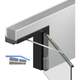 ATHMER T�r�ffnungsbegrenzer Porti f�r Glast�ren, 709-959mm, 50kg, Metallzarge