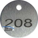 Schl�sselnummer mit Gravur � 25 mm, Aluminium blank