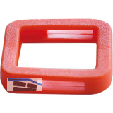 Kennring eckig, f�r Zylinderschl�ssel, Kunststoff rot