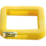 Kennring eckig, f�r Zylinderschl�ssel, Kunststoff gelb