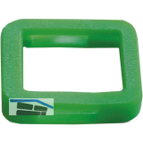 Kennring eckig, f�r Zylinderschl�ssel, Kunststoff dunkelgr�n