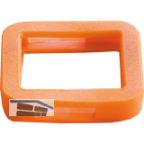 Kennring eckig, f�r Zylinderschl�ssel, Kunststoff orange