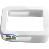 Kennring eckig, f�r Zylinderschl�ssel, Kunststoff wei�