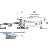 GUTMANN T�rschwelle Weser 75/20 TI L=6000 mm Alu silber eloxiert