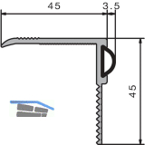 Alumat Dichtungsschiene ARB 1, silber eloxiert, auf Ma� geschnitten