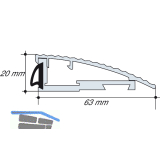 Alumat Dichtungsschiene AKS, silber eloxiert, auf Ma� geschnitten