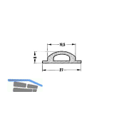 Dichtung zu Halteprofil oben und unten, Kunststoff ATPK schwarz, auf Ma�