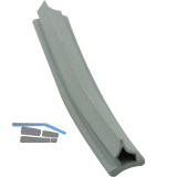 Diantre - Dichtungsprofil, auf Ma� geschnitten, Kunststoff grau