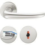 FSB Dr�ckergarnitur 12 1023 ASL auf Rosette WC DIN, silber eloxiert