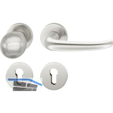 FSB Wechselgarnitur 12 1023 ASL auf Rosette PZ, Knopf fest, silber eloxiert