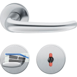 FSB Dr�ckergarnitur 12 1023 ASL auf Rosette WC DIN, Edelstahl matt