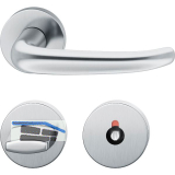 FSB Objekt Dr�ckergarnitur 72 1023 AGL auf Rosette WC, Edelstahl matt