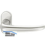 FSB Rahment�rdr�cker 09 1023 Hochhaltefeder B ovale Rosette Aluminium silber