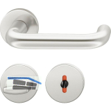 FSB Dr�ckergarnitur 12 1070 ASL auf Rosette WC DIN, silber eloxiert