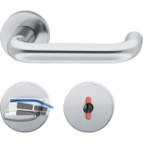 FSB Dr�ckergarnitur 12 1070 ASL auf Rosette WC DIN, Edelstahl matt