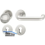 FSB Objekt Wechselgarnitur 72 1070 AGL auf Rosette PZ, links, silber eloxiert