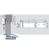 DORMAKABA Montageplatte f�r TS 73 EMF, silber