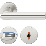 FSB Dr�ckergarnitur 12 1076 ASL auf Rosette WC DIN, silber eloxiert