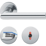 FSB Dr�ckergarnitur 12 1076 ASL auf Rosette WC, Edelstahl matt