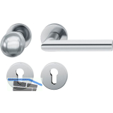 FSB Wechselgarnitur 12 1076 ASL auf Rosette PZ, Knopf drehbar, Edelstahl matt