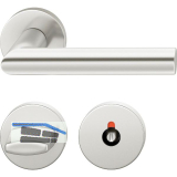 FSB Objekt Dr�ckergarnitur 72 1076 AGL auf Rosette WC DIN, silber eloxiert