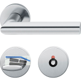 FSB Objekt Dr�ckergarnitur 72 1076 AGL auf Rosette WC DIN, Edelstahl matt