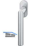 FSB Fenstergriff 34 1076 ovale Rosette, Edelstahl matt